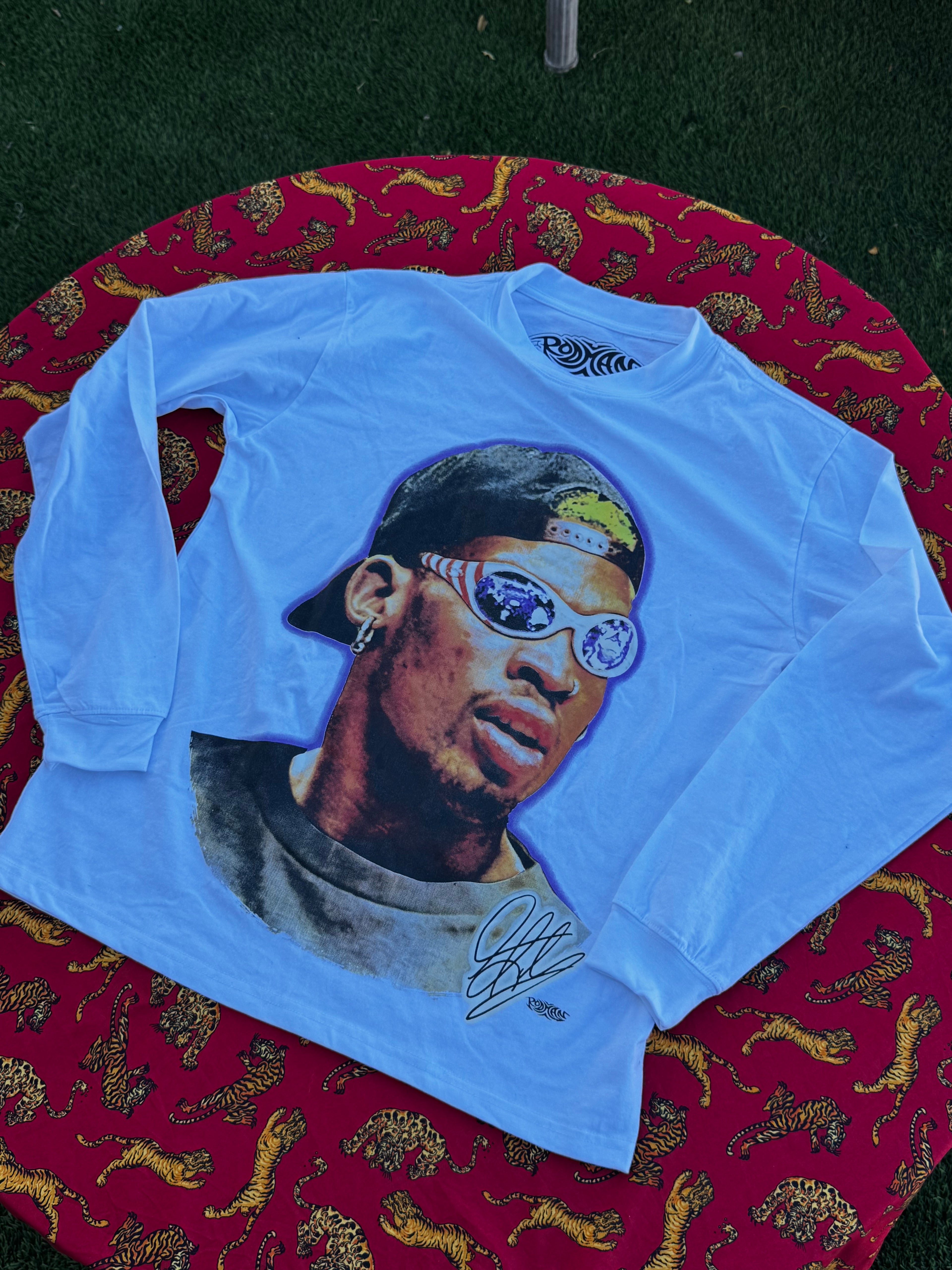 White Dennis Rodman long sleeve